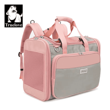 Carry your furry friend in style and comfort with the Truelove 2in1 dog carrier and backpack for small dogs up to 7 kg. Ventilated side panels and waterproof fabric keep your pup cozy and dry, while padded handles and a fleece mat provide added comfort. Perfect for on-the-go adventures!