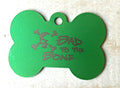 engraved dog tag with personalization