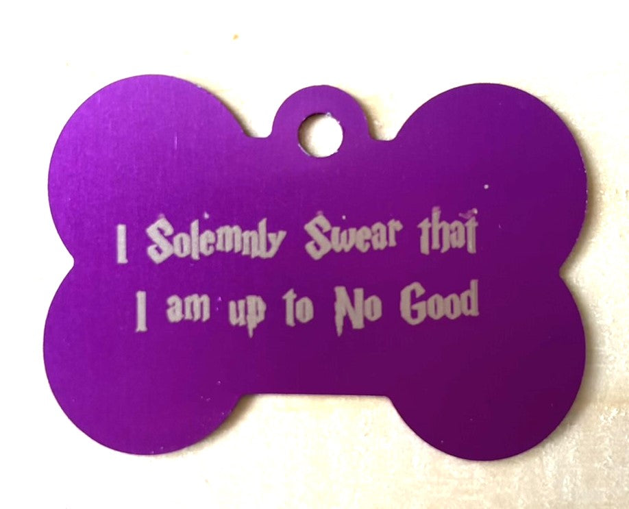 engraved dog tag with personalization