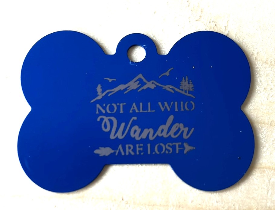 engraved dog tag with personalization