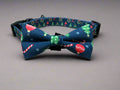 beautiful christmas collar with detachable bow.