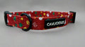 beautiful christmas collar with detachable bow.