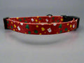 beautiful christmas collar with detachable bow.