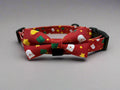 beautiful christmas collar with detachable bow.