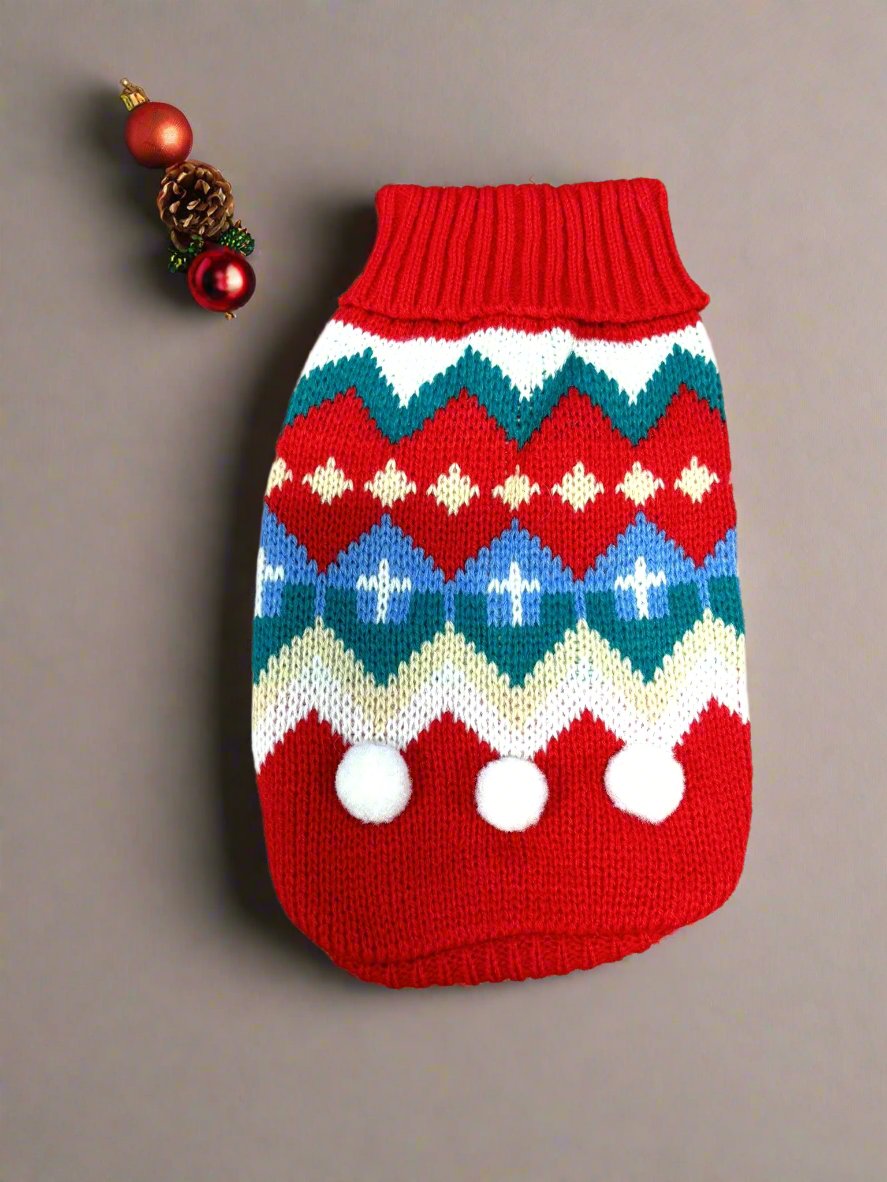 cute wool dog christmas sweater