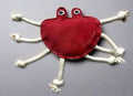 leather dog crab toy