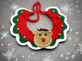 hand crocheted christmas dog collar