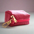 pink leather poopbag holder