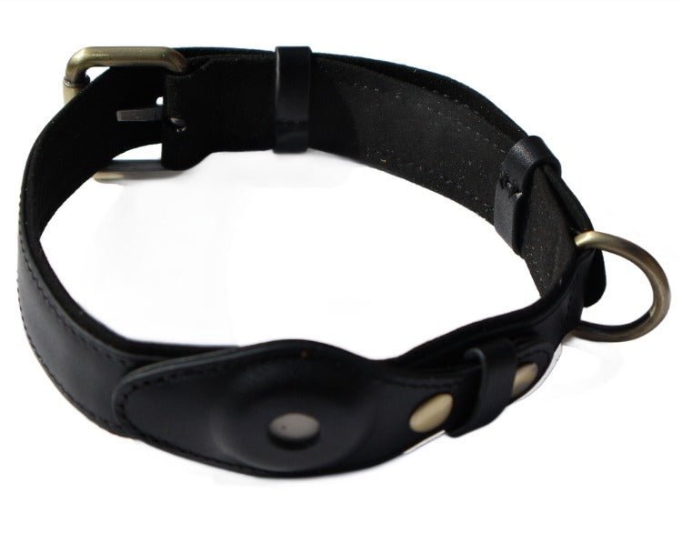 DELUXE Leather Air Tag Collar - Cavlicious