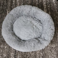 Donut Bed Cavlicious, extra fluffy, donkergrijs, machinewasbaar, 70cm diameter