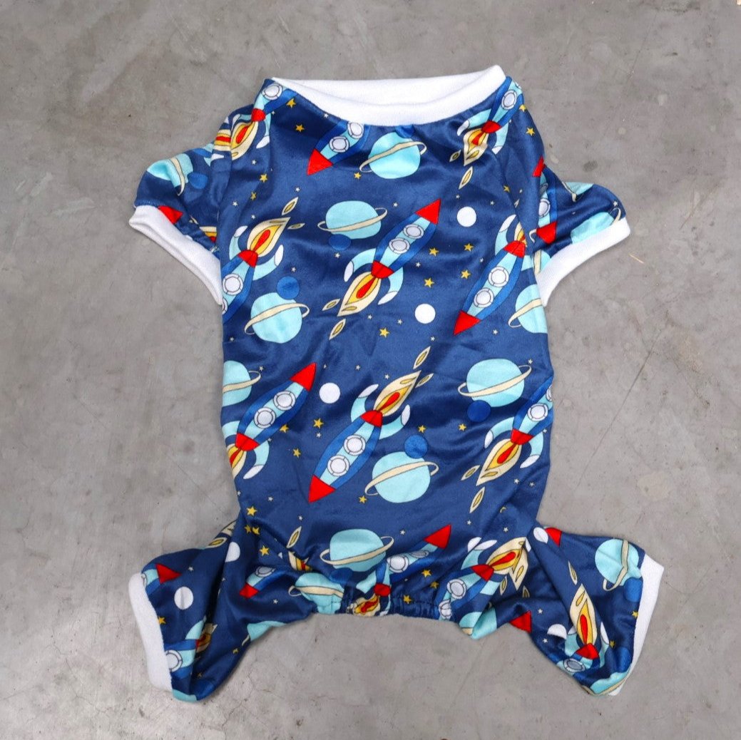 dog pajamas space print