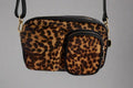 leopard leather dogmom bag