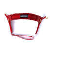 red step in dog harness treponti style with sherpa