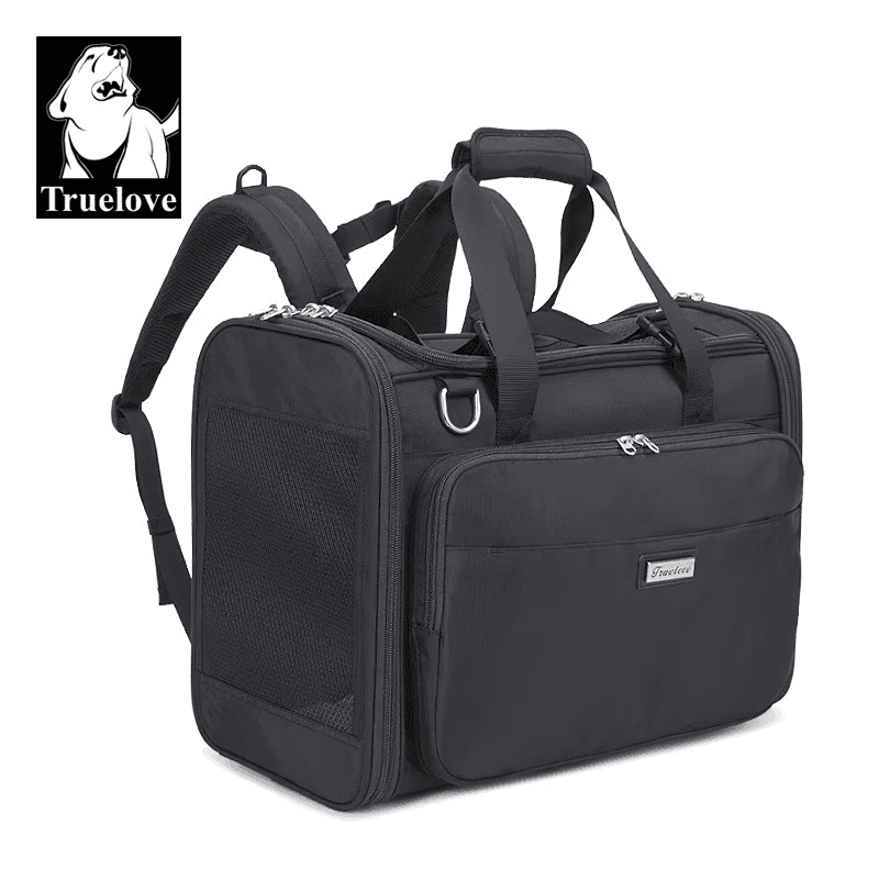 Carry your furry friend in style and comfort with the Truelove 2in1 dog carrier and backpack for small dogs up to 7 kg. Ventilated side panels and waterproof fabric keep your pup cozy and dry, while padded handles and a fleece mat provide added comfort. Perfect for on-the-go adventures!