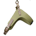 VEGAN Step In Harness Cavlicious vegan leather dog step in harness yellowgreen